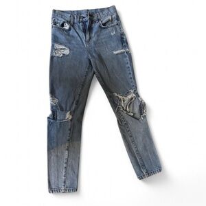 CarMar blue jeans, size 25. Distressed. 100% cotton.